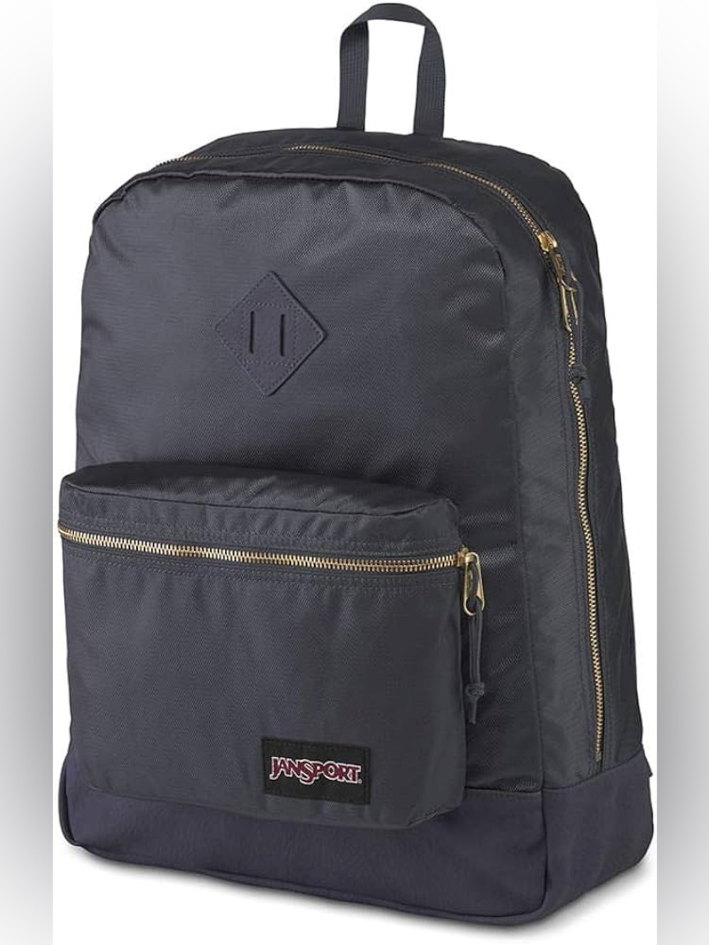 Jansport Black Backpack with Gold Zippers